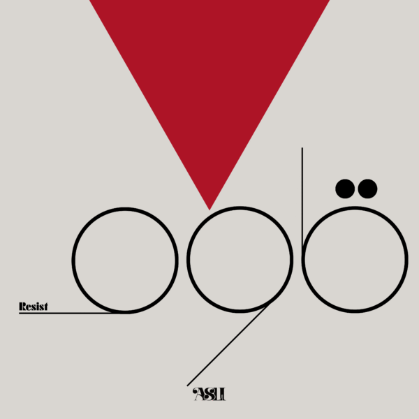 Resist Calligraphy قاوم (Resist) in bold Arabic calligraphy with a red triangle. A minimalist, powerful design for resistance, strength, and Palestinian pride.