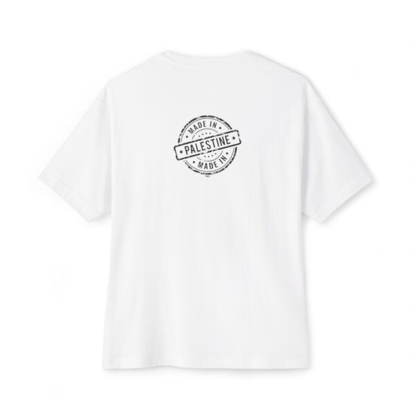 ASLI Made in Palestine Stamp Unisex Oversized Boxy Tee - Made in Palestine | Casual Wear, Gift for Travelers, Souvenir Clothing, Comfortable Fashion - Image 2