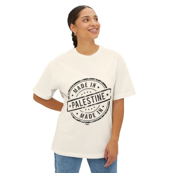 ASLI Made in Palestine Stamp Unisex Oversized Boxy Tee - Made in Palestine | Casual Wear, Gift for Travelers, Souvenir Clothing, Comfortable Fashion - Image 11