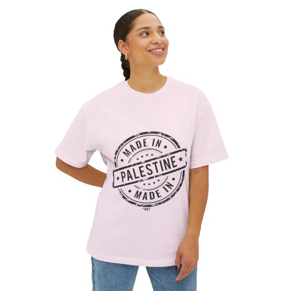 ASLI Made in Palestine Stamp Unisex Oversized Boxy Tee - Made in Palestine | Casual Wear, Gift for Travelers, Souvenir Clothing, Comfortable Fashion - Image 7